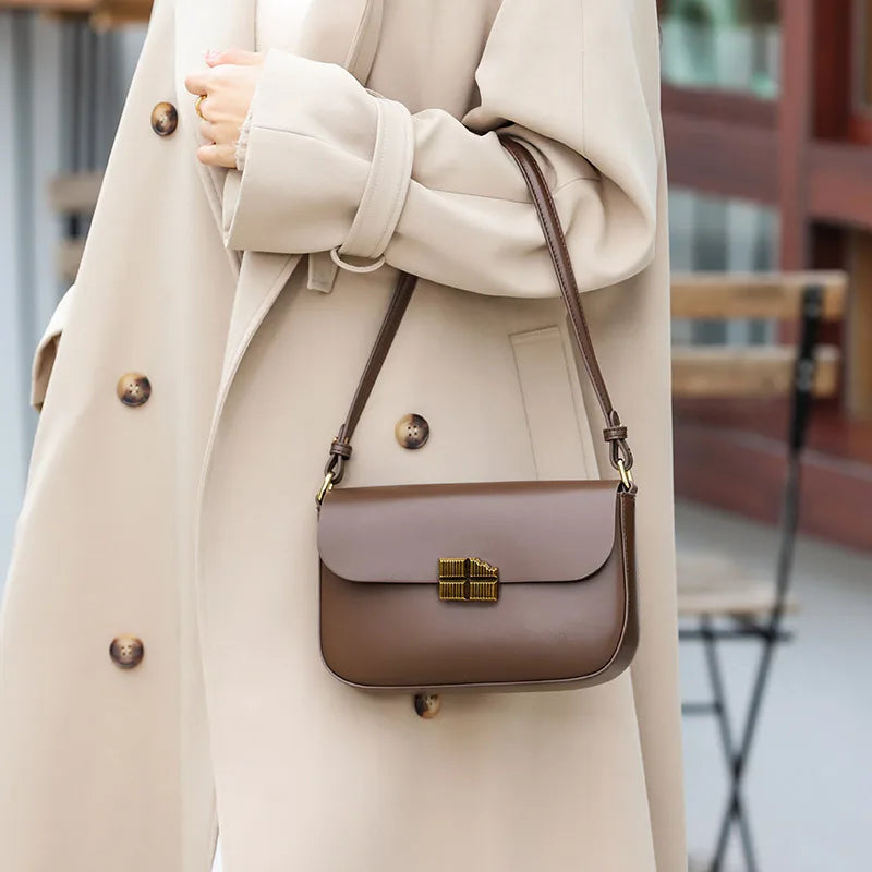 Luxury handbags female crossbody bags Tofu small square shoulder bag women bags new fashion 2024 genuine cowhide leather satchel